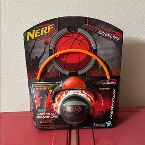 Nerf FireVision Basketball Set with Orange and Black